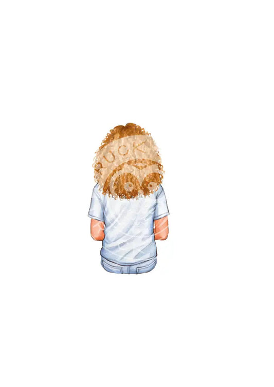Bügelbild Girl 6.1 T-Shirt weiss