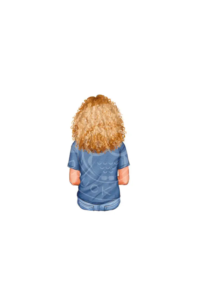Bügelbild Girl 6 T-Shirt Blau