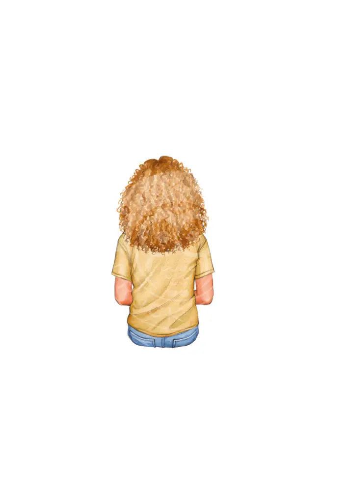 Bügelbild Girl 6.2 T-Shirt Gelb