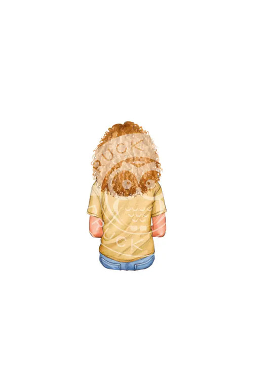 Bügelbild Girl 6.2 T-Shirt Gelb