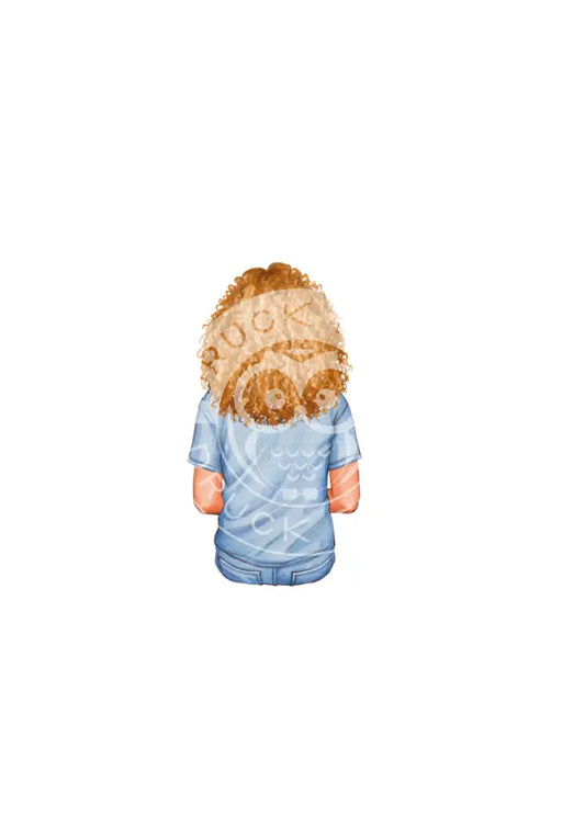 Bügelbild Girl 6.2 T-Shirt Hellblau