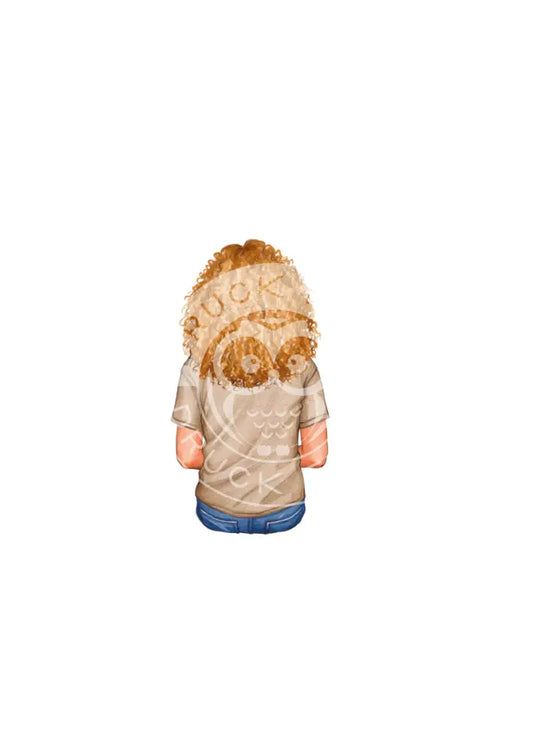 Bügelbild Girl 6.3 T-Shirt beige