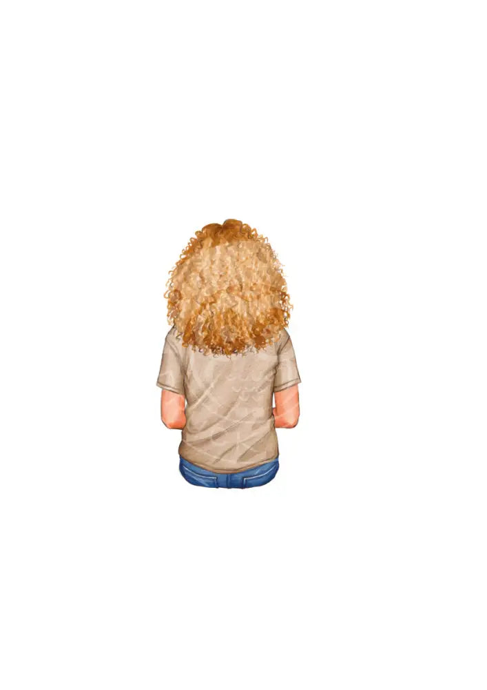 Bügelbild Girl 6.3 T-Shirt beige