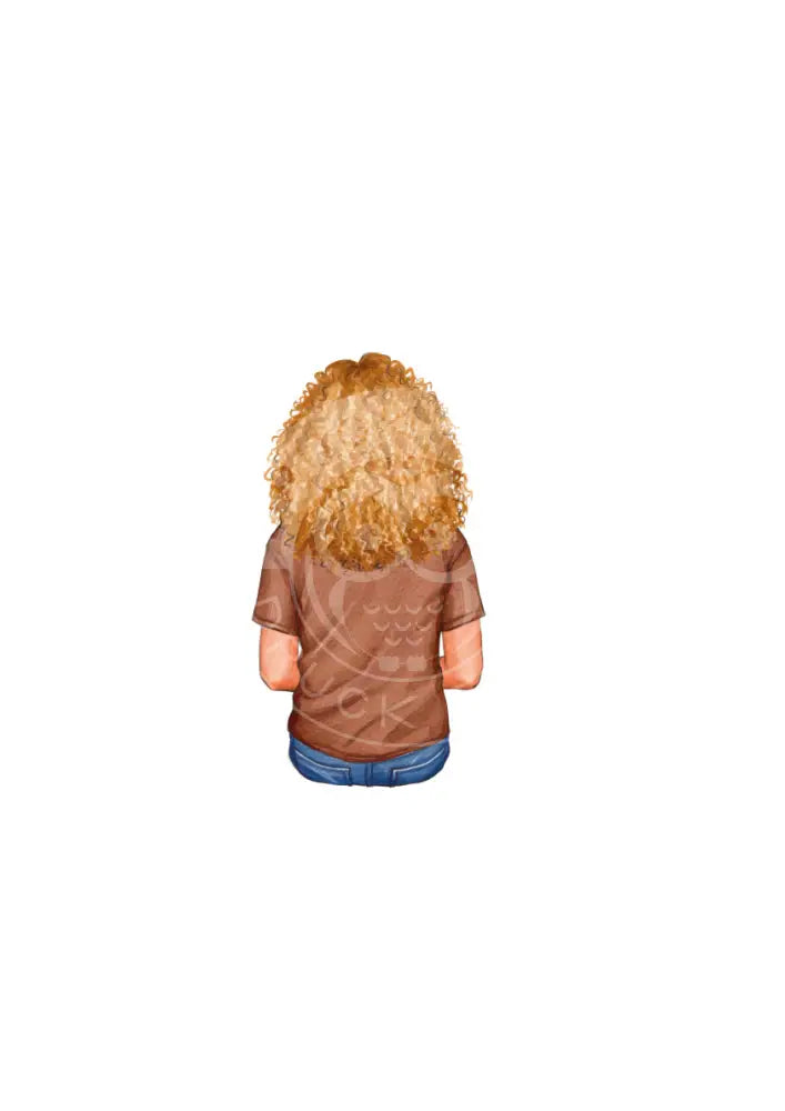 Bügelbild Girl 6.3 T-Shirt braun