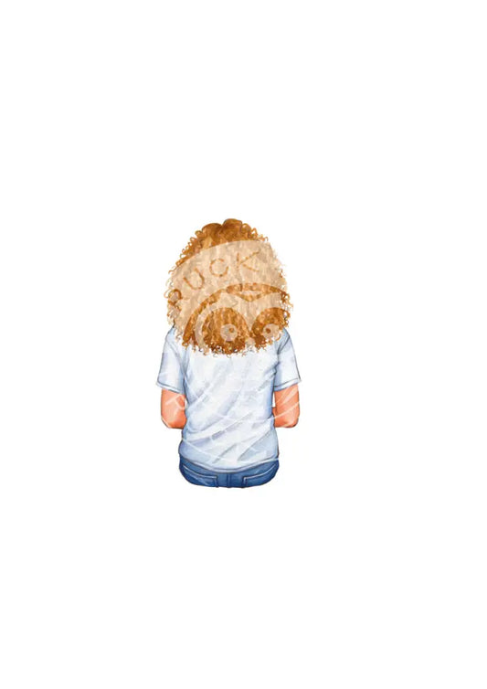 Bügelbild Girl 6.3 T-Shirt weiss