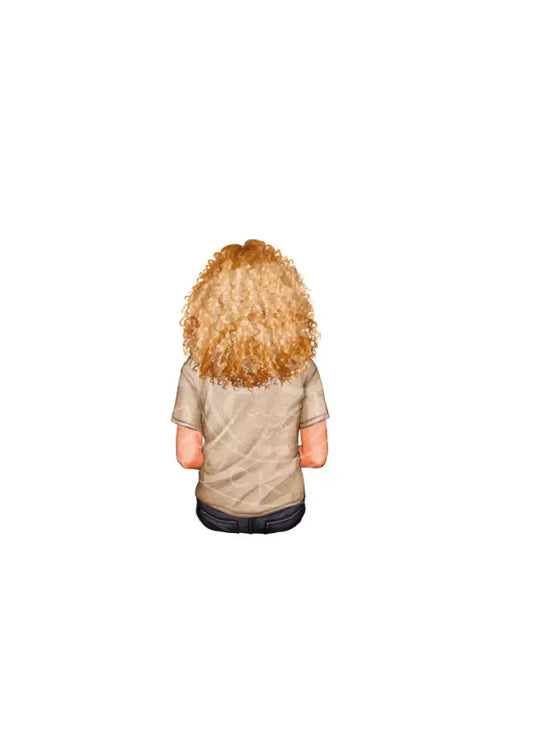 Bügelbild Girl 6.4 T-Shirt beige