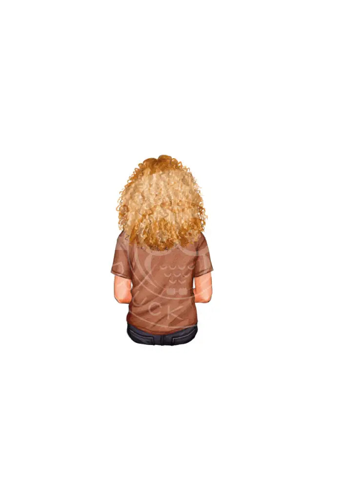 Bügelbild Girl 6.4 T-Shirt braun