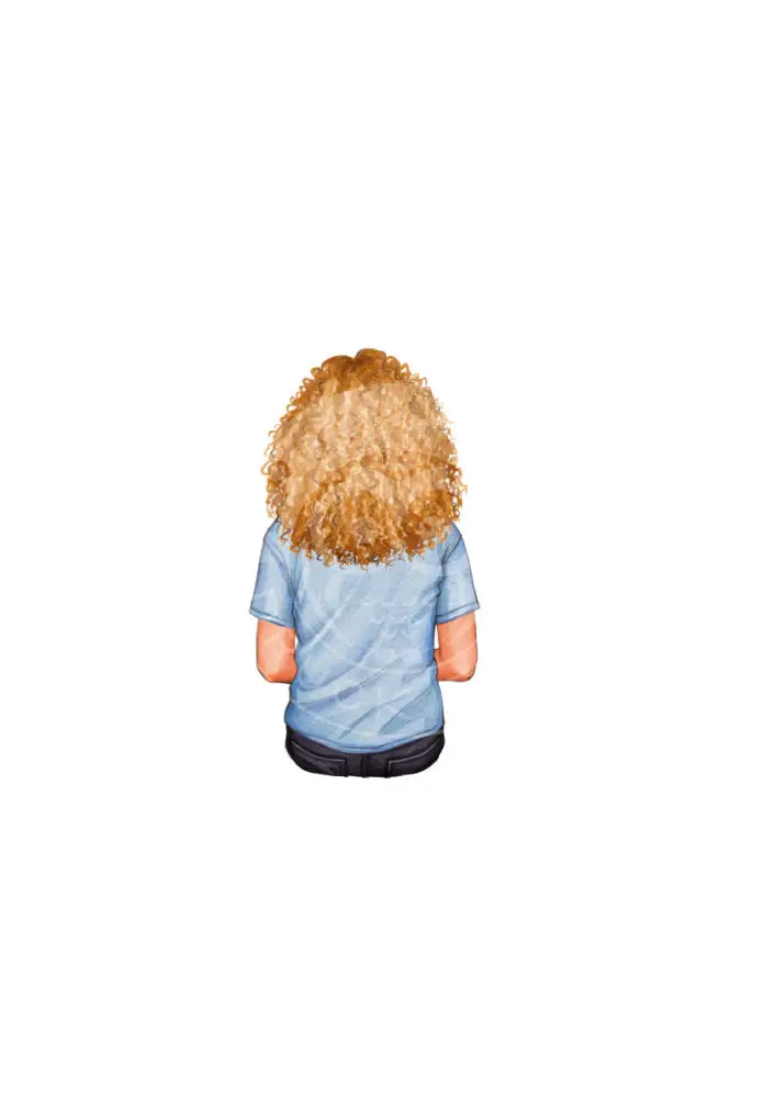 Bügelbild Girl 6.4 T-Shirt hellblau