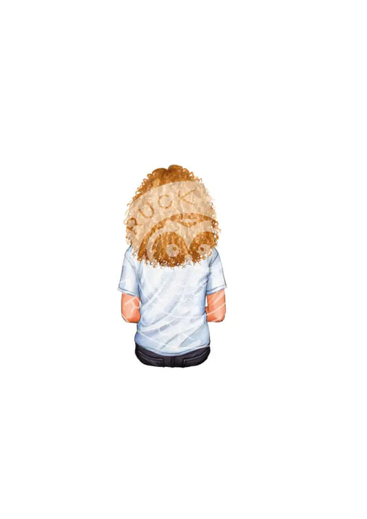 Bügelbild Girl 6.4 T-Shirt weiss