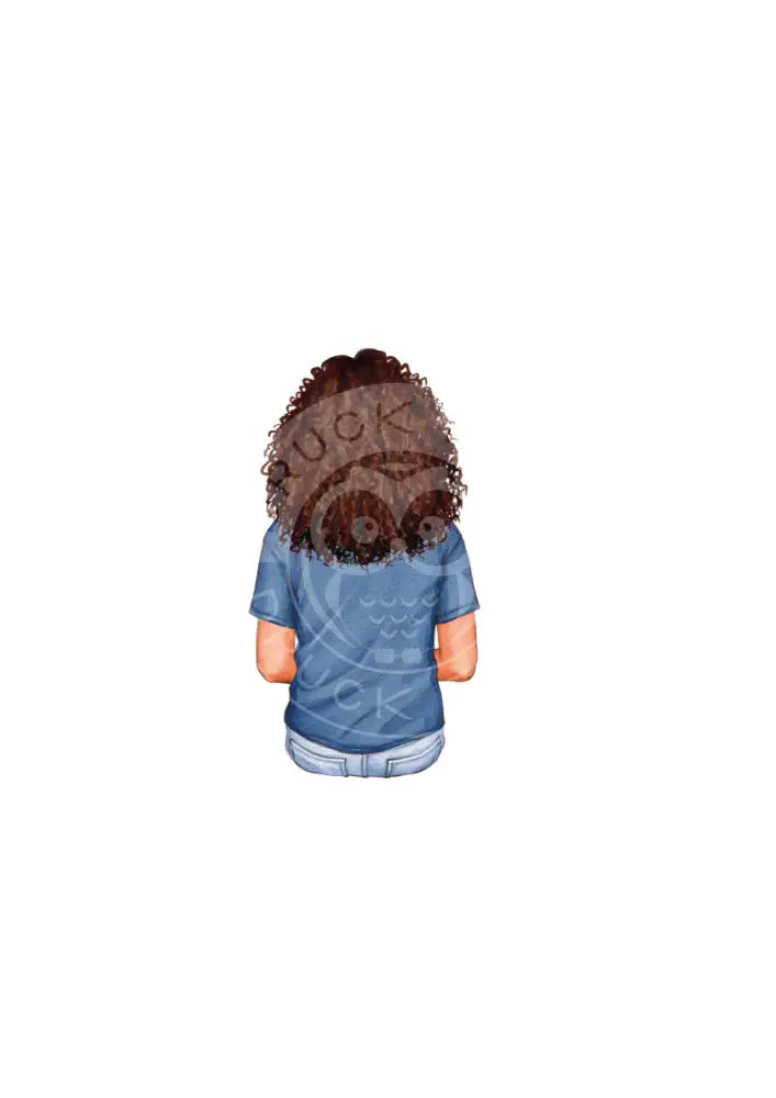 Bügelbild Girl 9.1 T-Shirt blau