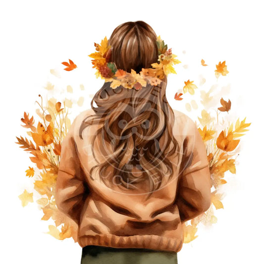 Bügelbild Girl Herbst 375-10