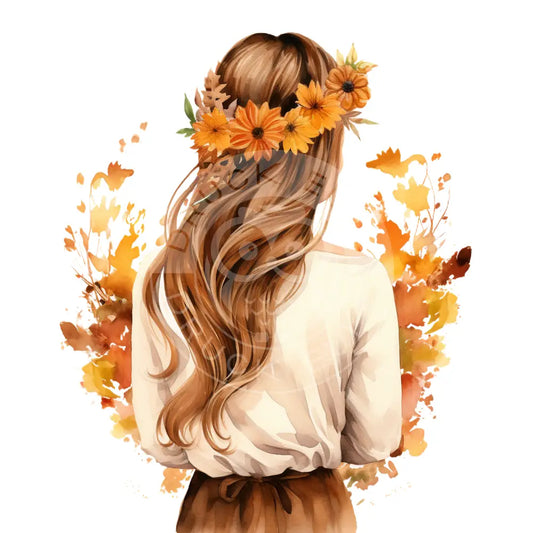 Bügelbild Girl Herbst 375-11