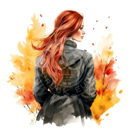 Bügelbild Girl Herbst 375-13