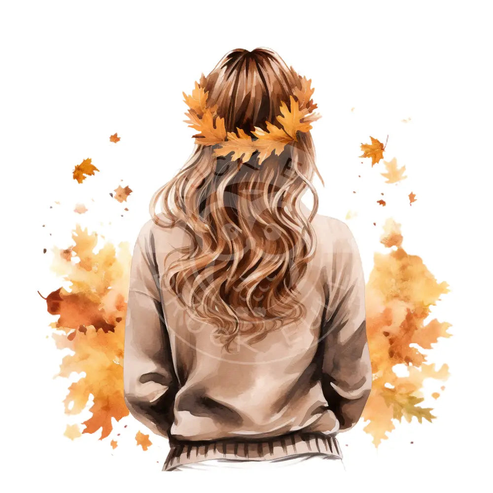 Bügelbild Girl Herbst 375-17