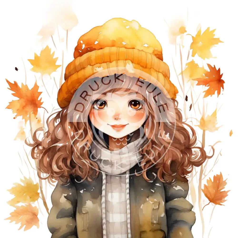 Bügelbild Girl Herbst 396-10