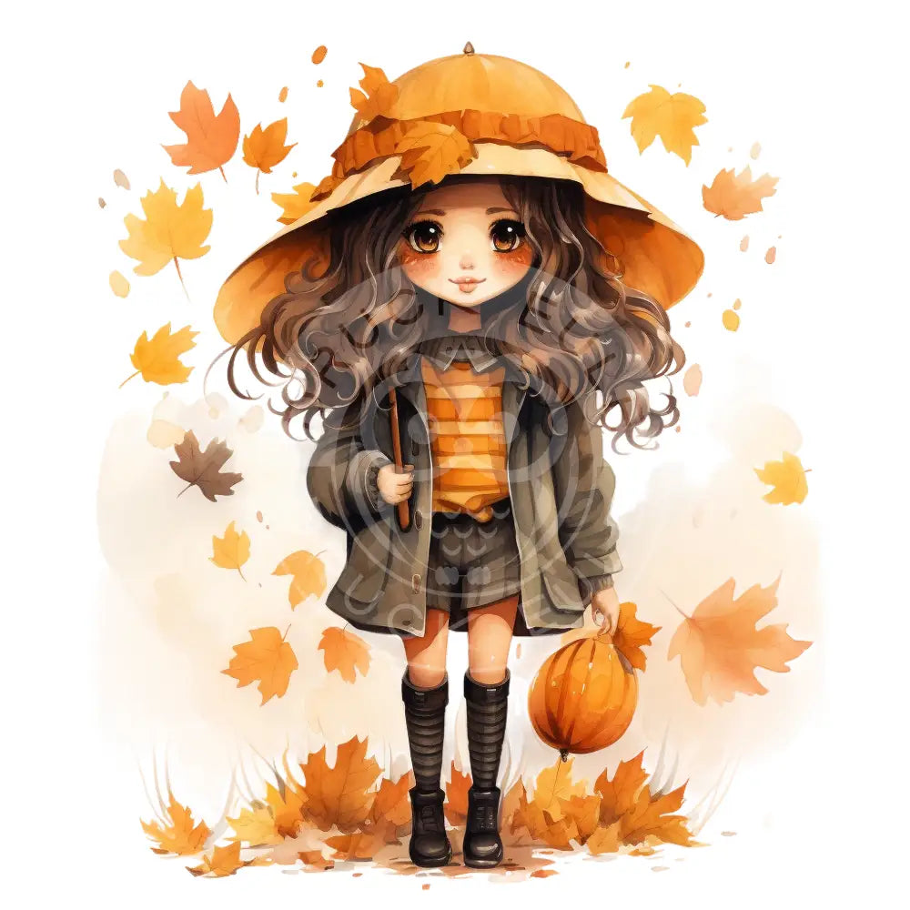 Bügelbild Girl Herbst 396-11