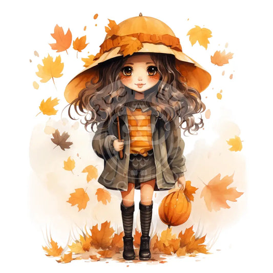 Bügelbild Girl Herbst 396-11
