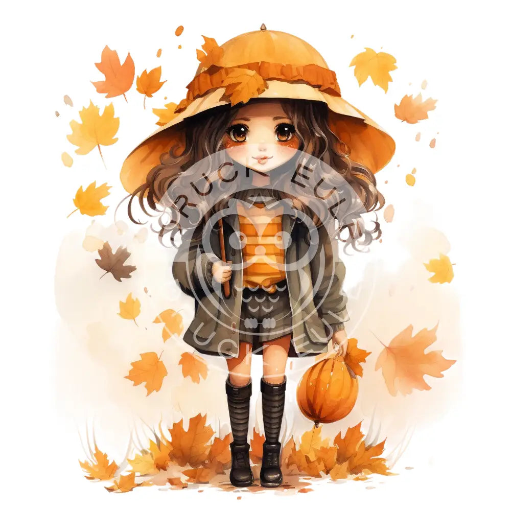 Bügelbild Girl Herbst 396-11