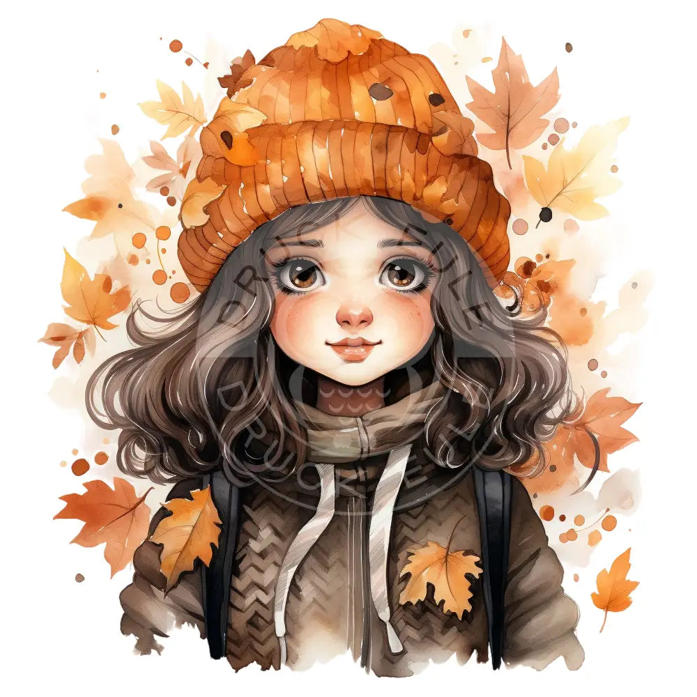Bügelbild Girl Herbst 396-12
