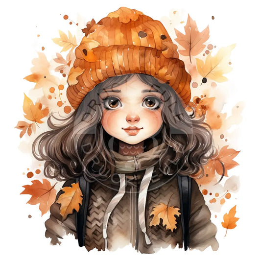 Bügelbild Girl Herbst 396-12
