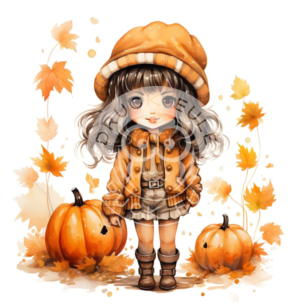 Bügelbild Girl Herbst 396-2