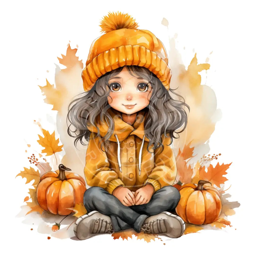 Bügelbild Girl Herbst 396-3