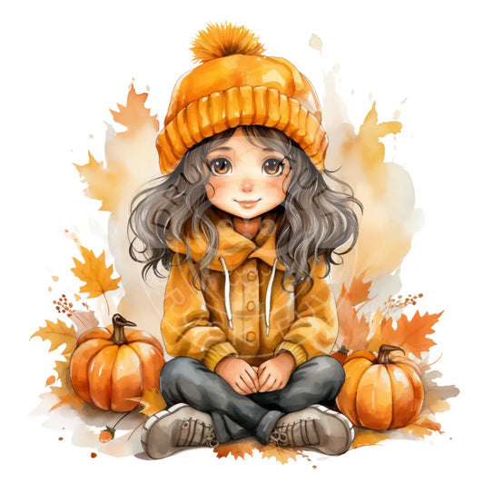 Bügelbild Girl Herbst 396-3