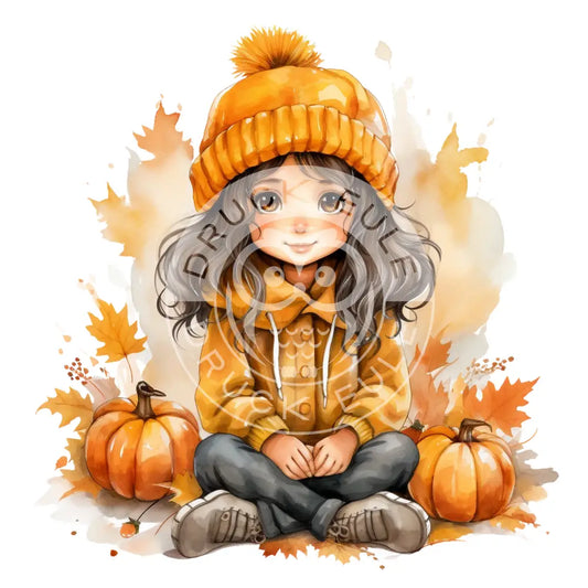 Bügelbild Girl Herbst 396-3