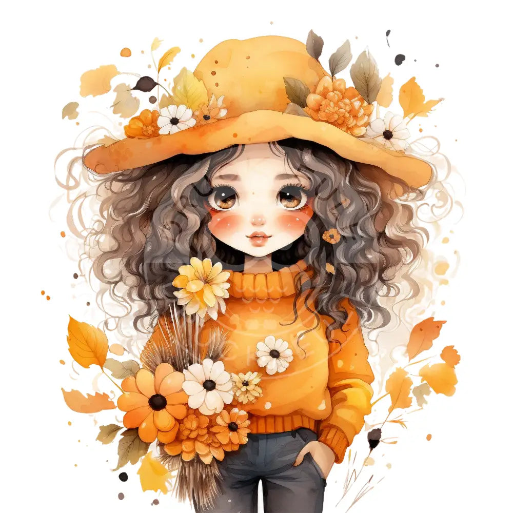 Bügelbild Girl Herbst 396-4