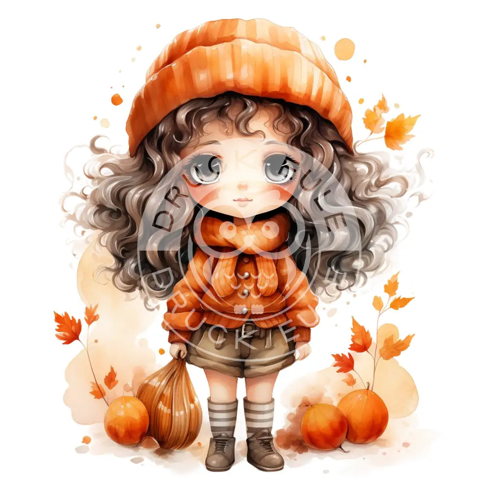 Bügelbild Girl Herbst 396-5