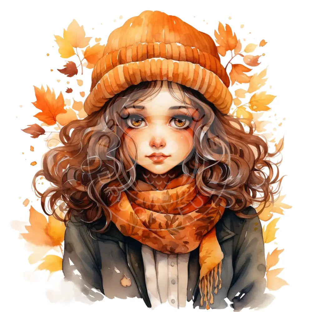 Bügelbild Girl Herbst 396-7