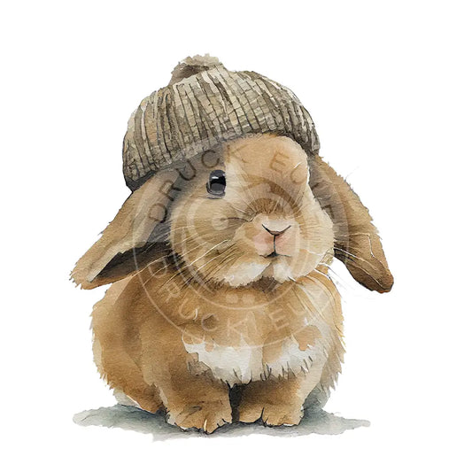 Bügelbild Hase Mit Hut 3-2