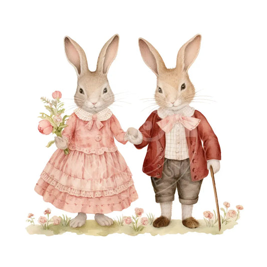 Bügelbild Hase Retro 943-5