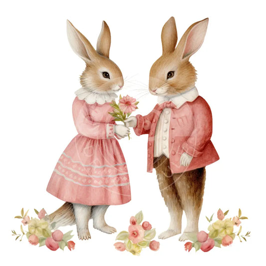 Bügelbild Hase Retro 943-7