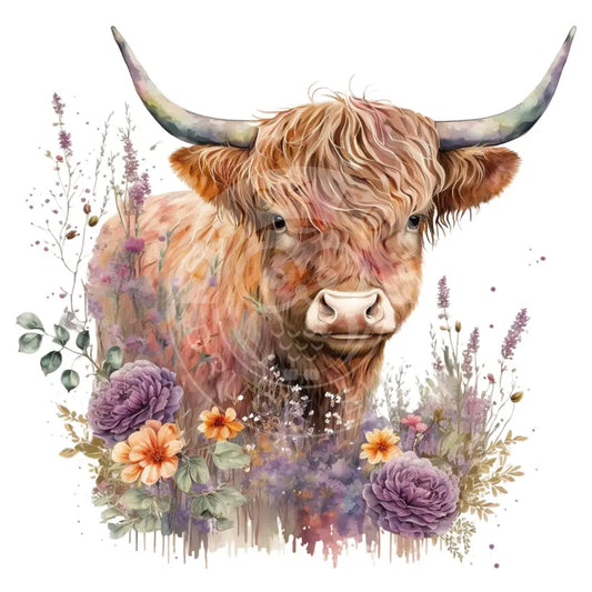 Bügelbild Highland Kuh 1-116