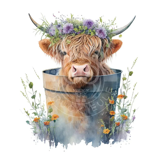 Bügelbild Highland Kuh 1.3-1