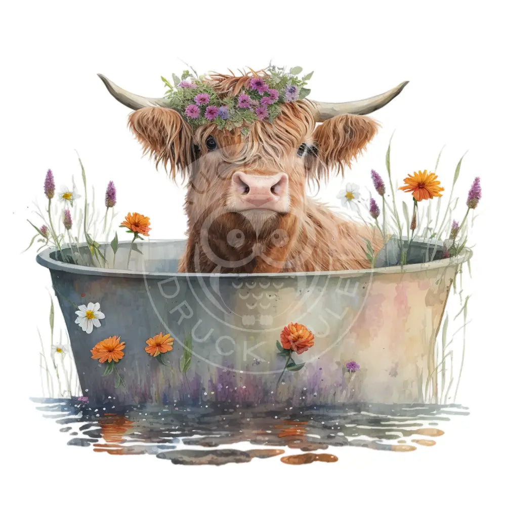 Bügelbild Highland Kuh 1.3-4