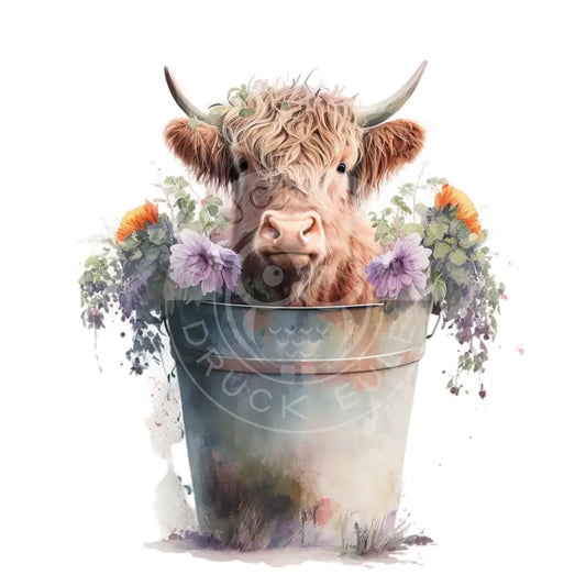 Bügelbild Highland Kuh 1.3-5