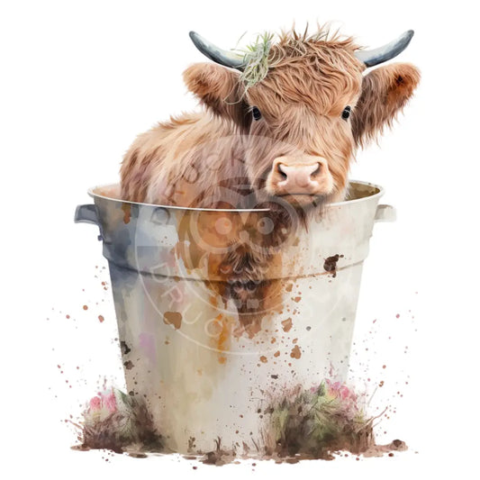 Bügelbild Highland Kuh 1.3-7