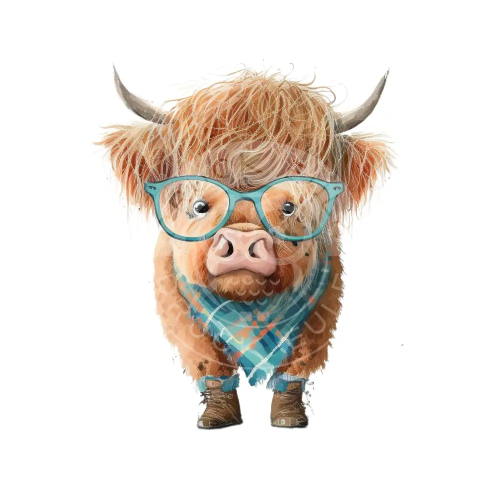 Bügelbild Highland Kuh 1.4.-5