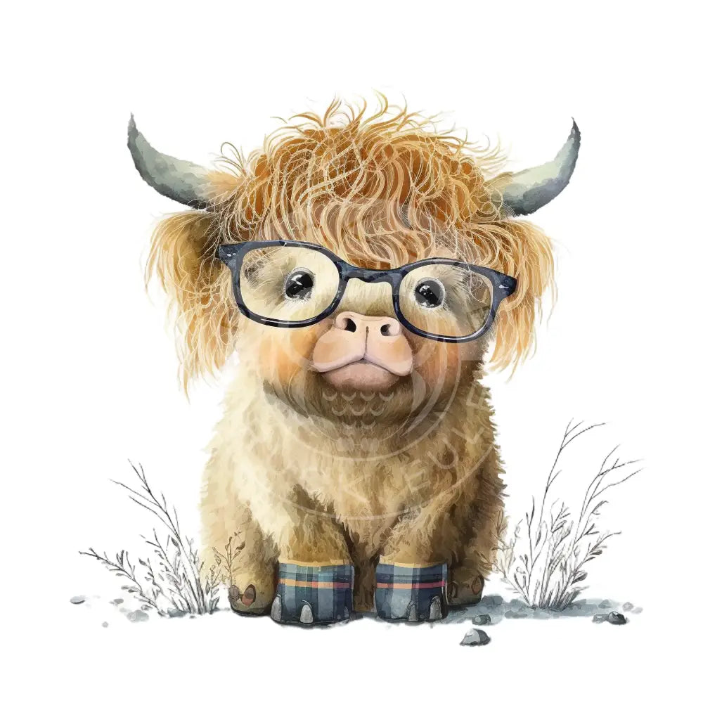 Bügelbild Highland Kuh 1.4.-8