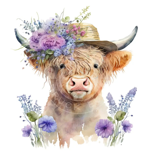 Bügelbild Highland Kuh 1.5-14