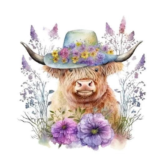 Bügelbild Highland Kuh 1.5-15