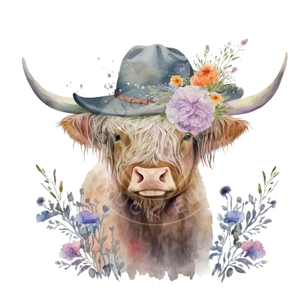 Bügelbild Highland Kuh 1.5-2