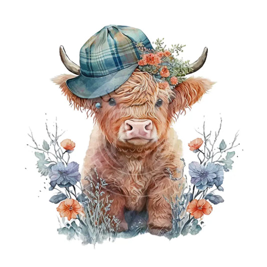 Bügelbild Highland Kuh 1.5-6