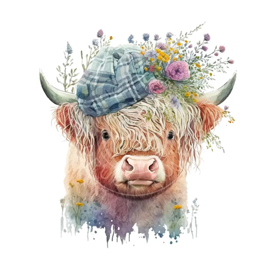 Bügelbild Highland Kuh 1.5-7