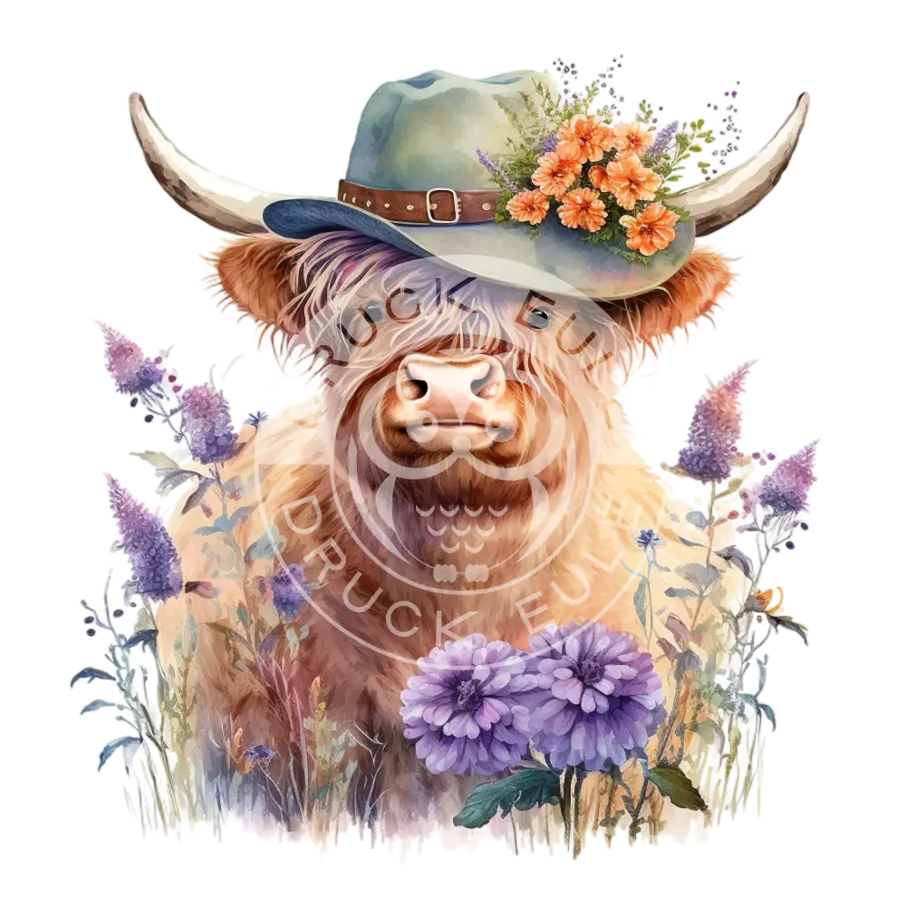 Bügelbild Highland Kuh 1.5-9