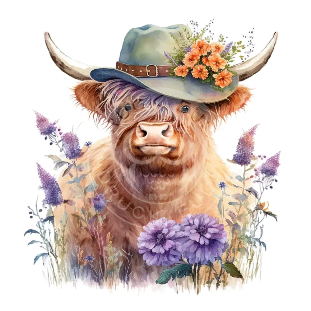 Bügelbild Highland Kuh 1.5-9