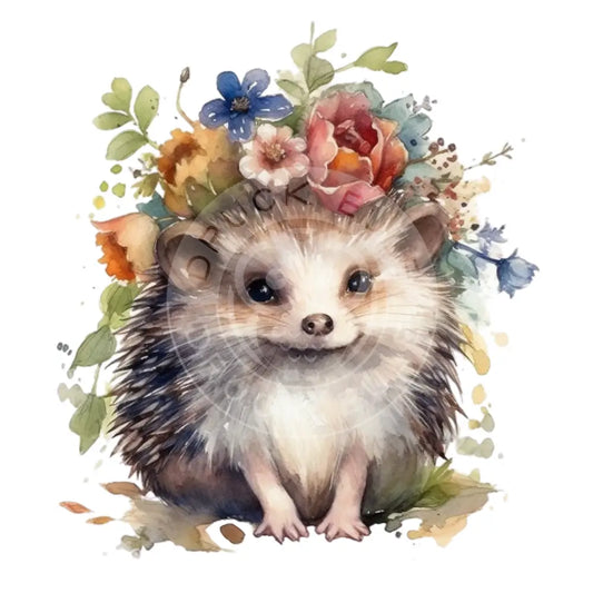 Bügelbild Igel Mit Blumen 133-1