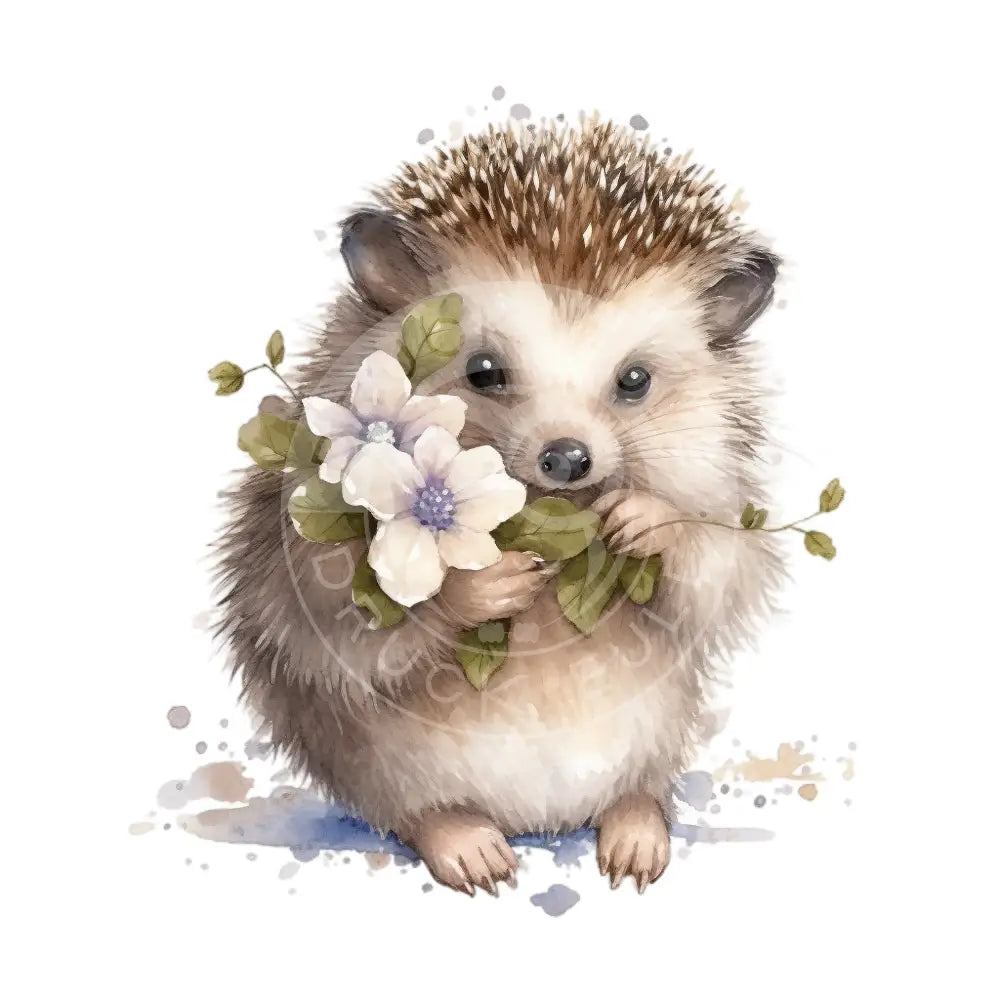 Bügelbild Igel Mit Blumen 133-10